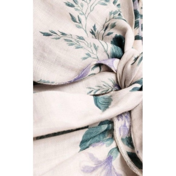 Zimmermann Cassia Mini Dress Hydrangea Floral Linen Cut-Out Size 1 US 4 - Picture 12 of 12